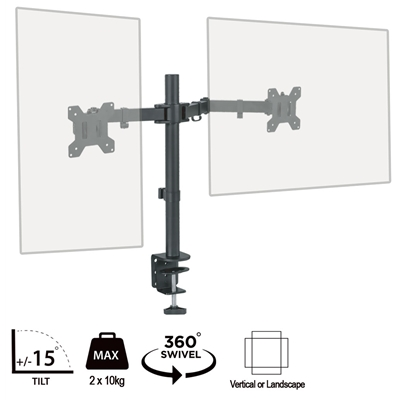 For Upto 2x 27 inch Monitors