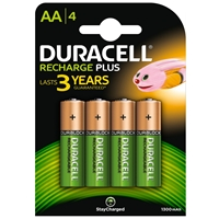 Duracell Recharge Plus Pack of 4 AA 1300mAh Rechargeable Batteries - Image 3