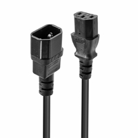 Lindy 30331 2m IEC C13 (Kettle) To IEC C14 (Kettle) Mains Extension Cable - Black - Image 3