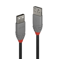 Lindy 36701 0.5m USB-A (M) 2.0 To USB-A (F) 2.0 Anthra Line 480Mbps Extension Cable - Black - Image 3