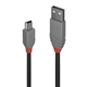 Lindy 36721 0.5m USB-A (M) 2.0 To USB Mini-B (M) 2.0 Anthra Line 480Mbps Cable - Black - Image 4