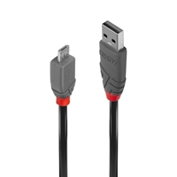 Lindy 36730 0.2m USB 2.0 Type A to Micro-B Cable, Anthra Line - Image 3