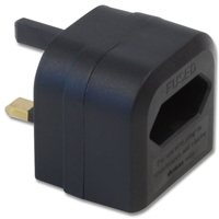 Lindy Euro Transformer to UK Adapter Plug, Black - Image 3