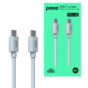 Prevo USB 2.0 60W C to C PVC cable