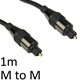 TOSLINK Digital Optical (M) to Digital Optical (M) 1m Black OEM Cable - Image 4