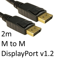 DisplayPort 1.2 (M) to DisplayPort 1.2 (M) 2m Black OEM Display Cable - Image 3