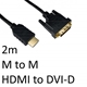 HDMI 1.4 (M) to DVI-D (M) 2m Black OEM Display Cable - Image 4