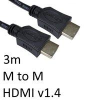 HDMI 1.4 (M) to HDMI 1.4 (M) 3m Black OEM Display Cable - Image 3
