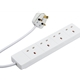 2m 4 Gang UK Mains Extension - White - Image 4