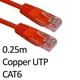 RJ45 (M) to RJ45 (M) CAT6 0.25m Red OEM Moulded Boot Copper UTP Network Cable - Image 4
