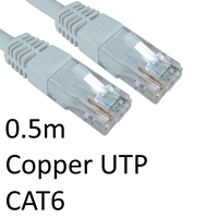 RJ45 (M) to RJ45 (M) CAT6 0.5m White OEM Moulded Boot Copper UTP Network Cable - Image 3
