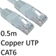 RJ45 (M) to RJ45 (M) CAT6 0.5m White OEM Moulded Boot Copper UTP Network Cable - Image 4