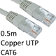 RJ45 (M) to RJ45 (M) CAT6 0.5m Grey OEM Moulded Boot Copper UTP Network Cable - Image 4
