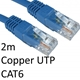 RJ45 (M) to RJ45 (M) CAT6 2m Blue OEM Moulded Boot Copper UTP Network Cable - Image 4