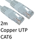 RJ45 (M) to RJ45 (M) CAT6 2m White OEM Moulded Boot Copper UTP Network Cable - Image 4