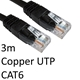 RJ45 (M) to RJ45 (M) CAT6 3m Black OEM Moulded Boot Copper UTP Network Cable - Image 4
