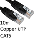 RJ45 (M) to RJ45 (M) CAT6 10m Black OEM Moulded Boot Copper UTP Network Cable - Image 4