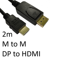 DisplayPort (M) to HDMI (M) 2m Black OEM Display Cable - Image 3