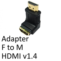 HDMI 1.4 (F) to HDMI 1.4 (M) Black OEM Right Angled Adapter - Image 3