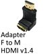 HDMI 1.4 (F) to HDMI 1.4 (M) Black OEM Right Angled Adapter - Image 4