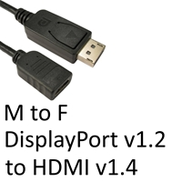 DisplayPort 1.2 (M) to HDMI 1.4 (F) Black OEM Converter Adapter - Image 3