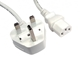 UK Mains to IEC C13 Kettle 1.8m White OEM Power Cable - Image 4