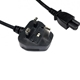 1.8m UK 3 Pin Plug To IEC C5 (Clover) 5 Amp Fuse Mains Extension Cable - Black - Image 4