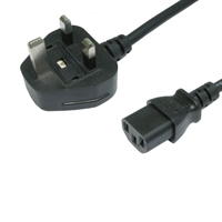 UK Mains to IEC Kettle 10m Black OEM Power Cable - Image 3