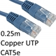 RJ45 (M) to RJ45 (M) CAT5e 0.25m Blue OEM Moulded Boot Copper UTP Network Cable - Image 4