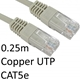 RJ45 (M) to RJ45 (M) CAT5e 0.25m Grey OEM Moulded Boot Copper UTP Network Cable - Image 4