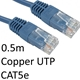RJ45 (M) to RJ45 (M) CAT5e 0.5m Blue OEM Moulded Boot Copper UTP Network Cable - Image 4