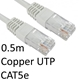 RJ45 (M) to RJ45 (M) CAT5e 0.5m White OEM Moulded Boot Copper UTP Network Cable - Image 4