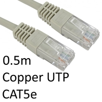 RJ45 (M) to RJ45 (M) CAT5e 0.5m Grey OEM Moulded Boot Copper UTP Network Cable - Image 3