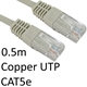 RJ45 (M) to RJ45 (M) CAT5e 0.5m Grey OEM Moulded Boot Copper UTP Network Cable - Image 4