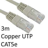 RJ45 (M) to RJ45 (M) CAT5e 3m Grey OEM Moulded Boot Copper UTP Network Cable - Image 3