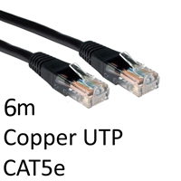RJ45 (M) to RJ45 (M) CAT5e 6m Black OEM Moulded Boot Copper UTP Network Cable - Image 3