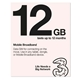 Three 3G 4G & 5G-Ready 12GB Prepaid Mobile Broadband Trio SIM Card - Image 4