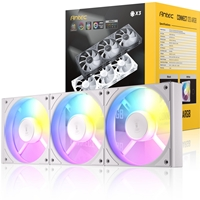 Antec Connect 120 White ARGB 3-Pack 120mm PWM Fans with Daisy Chain Design and Vibration-Absorbing Pads - Image 3