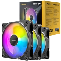 Antec Tranquil 120 ARGB 3-Pack Case Fans with Controller - 120mm High Performance PWM Fans with Addressable RGB Lighting and Fan Control Hub - Image 3