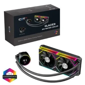 CiT Pro Glacier AIO 240mm Liquid CPU Cooler with ARGB LED Lighting