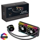 CiT Pro Glacier AIO 240mm Liquid CPU Cooler with ARGB LED Lighting, Dual PWM Fans, and Real-Time Temperature Display - Black - Image 4