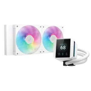 DeepCool Mystique 240 WH ARGB Liquid CPU Cooler with 2.83" TFT LCD Display