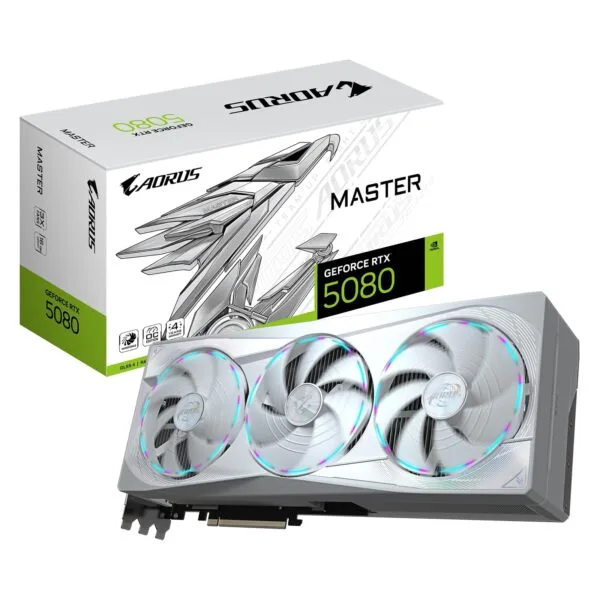 Gigabyte NVIDIA GeForce RTX 5080 AORUS MASTER ICE 16G Graphics Card