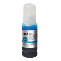 InkLab 103 Epson Compatible EcoTank Cyan ink bottle - Image 3