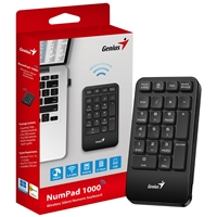 Genius NumPad 1000 2.4GHz Wireless Numeric Keypad Portable Numberpad with Palm Rest - Image 3