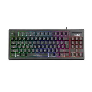 Marvo Scorpion K607 80% TKL Layout Multimedia USB 2.0 Wired 3 Colour Backlit Gaming Keyboard