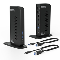 Plugable UD-3900Z USB-A/USB-C Dual Monitor Universal DisplayLink Certified Docking Station - Image 3