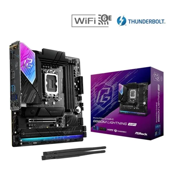 ASRock B860M Lightning WiFi PHANTOM GAMING Intel 1851 Socket Motherboard