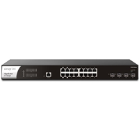 DrayTek VSPQ2200XB-K VigorSwitch PQ2200xb 16 Port 2.5 GbE POE+ Managed Layer 2+ Switch with 4x POE++ Ports and 4x 10GbE SFP+ Ports - Image 3