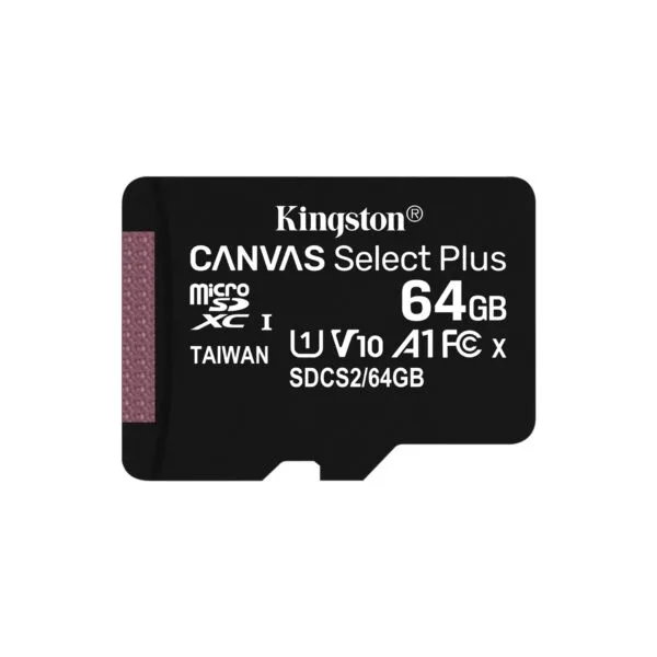 Kingston Canvas Select Plus SDCS2/64GBSP 64GB Micro SD UHS-I (U1) Flash Card